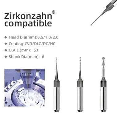 6mm Zirkonzahn M4 Dental Milling Burs